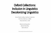 Oxford Collections: Inclusion in Linguistics Decolonizing ...
