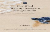 Certified Startup Assessor Programme