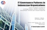 IT Governance Patterns in Indonesian Organizations