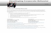 Developing Corporate Behavior