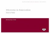 Diversity in Innovation - Harvard Business School