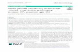 Whole genome sequencing of macrolide resistant ...
