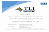 TLI Solutions, Inc. Multiple Award Schedule