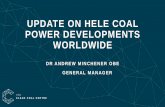 UPDATE ON HELE COAL POWER DEVELOPMENTS WORLDWIDE