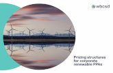 Pricing structures for corporate renewable PPAs