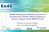 MEMS Packaging reliability assessment Residual Gas ...