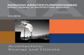 NORDIC JOURNAL OF ARCHITECTURAL RESEARCH NA