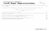 A-Level Unit Test: Trigonometry Small Angle Approximations