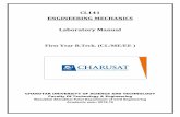 CL141 ENGINEERING MECHANICS Laboratory Manual