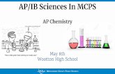 AP/IB Sciences In MCPS AP Chemistry