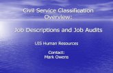 Civil Service Job Descriptions and Job Audits