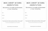 MON CARNET DE BORD ORIENTATION - Académie de Poitiers