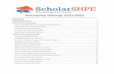 Scholarship Offerings 2021-2022 - SHPE