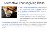 Alternative Thanksgiving Ideas