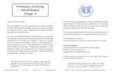 Primary Activity Worksheets