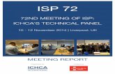 72nd meeting of iSP: ichca’S technical Panel