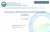 Evaluation, Measurement and Verification (EM&V)