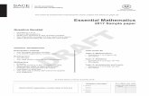 2017 Essential Mathematics Sample