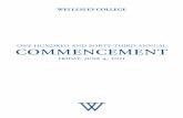 2021 Wellesley College Commencement Program