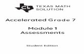 Accelerated Grade 7 Module 1 Assessments