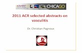2011 ACR selected abstracts on vasculitis