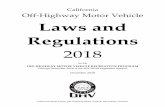 California Off-Highway Motor Vehicle Laws and Regulations