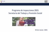 Programa de inspecciones 2021 Secretaría del Trabajo y ...