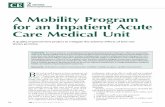 A Mobility Program for an Inpatient Acute Care Medical Unit