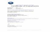 SWAGELOK QUALITY SYSTEM Certificate of Compliance