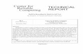 Center for TECHNICAL Reliable REPORT Computing