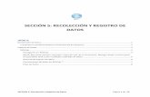 SECCIÓN 5: RECOLECCIÓN Y REGISTRO DE DATOS