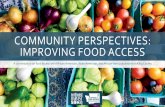 Community Perspectives: Improving Food Access