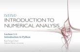 2020 INTRODUCTION TO NUMERICAL ANALYSIS