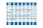 AUGUSTA UNIVERSITY PAY PLAN FOR CLASSIFIED POSITION …