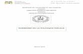 SOMMAIRE DE LA POLITIQUE FISCALE - Impôts BENIN