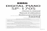 SP-170S Owner's Manual - Korg