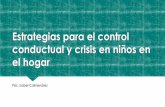 Estrategias para el control conductual y crisis en niños ...