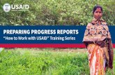 PREPARING PROGRESS REPORTS - USAID