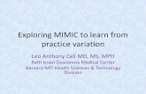 Exploring MIMIC to learn from practice variation