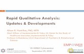 Rapid Qualitative Analysis: Updates & Developments