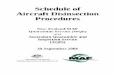 Schedule of Aircraft Disinsection Procedures