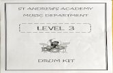 Level 3 Drum Kit - St Andrew's Academy, Paisley
