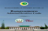 BAA 13 - Bangsamoro Administrative Code