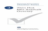 Thin Hot Mix Asphalt Overlay Checklist