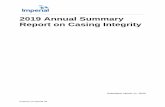 Annual Summary Report on Casing Integrity