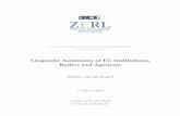 Linguistic Autonomy of EU Institutions, Bodies and Agencies