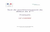 Test de positionnement de debut de 2nde-CADRE Francais …
