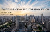 STARTUP DIRECT TAX AND REGULATORY ASPECTS