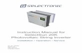 Instruction Manual Selectronic SelectSun 20K