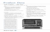 Product Data: Audio Analyzer Type 2012 (bp1503)